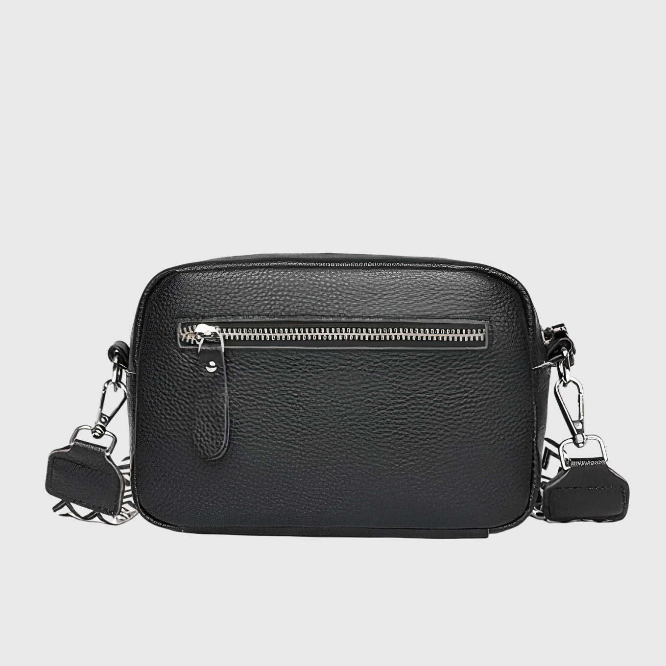 Women's Structured Leather-Effect Crossbody Bag with Adjustable Strap | Classic Everyday Shoulder Handbag | Versatile Casual Accessory | Koossa