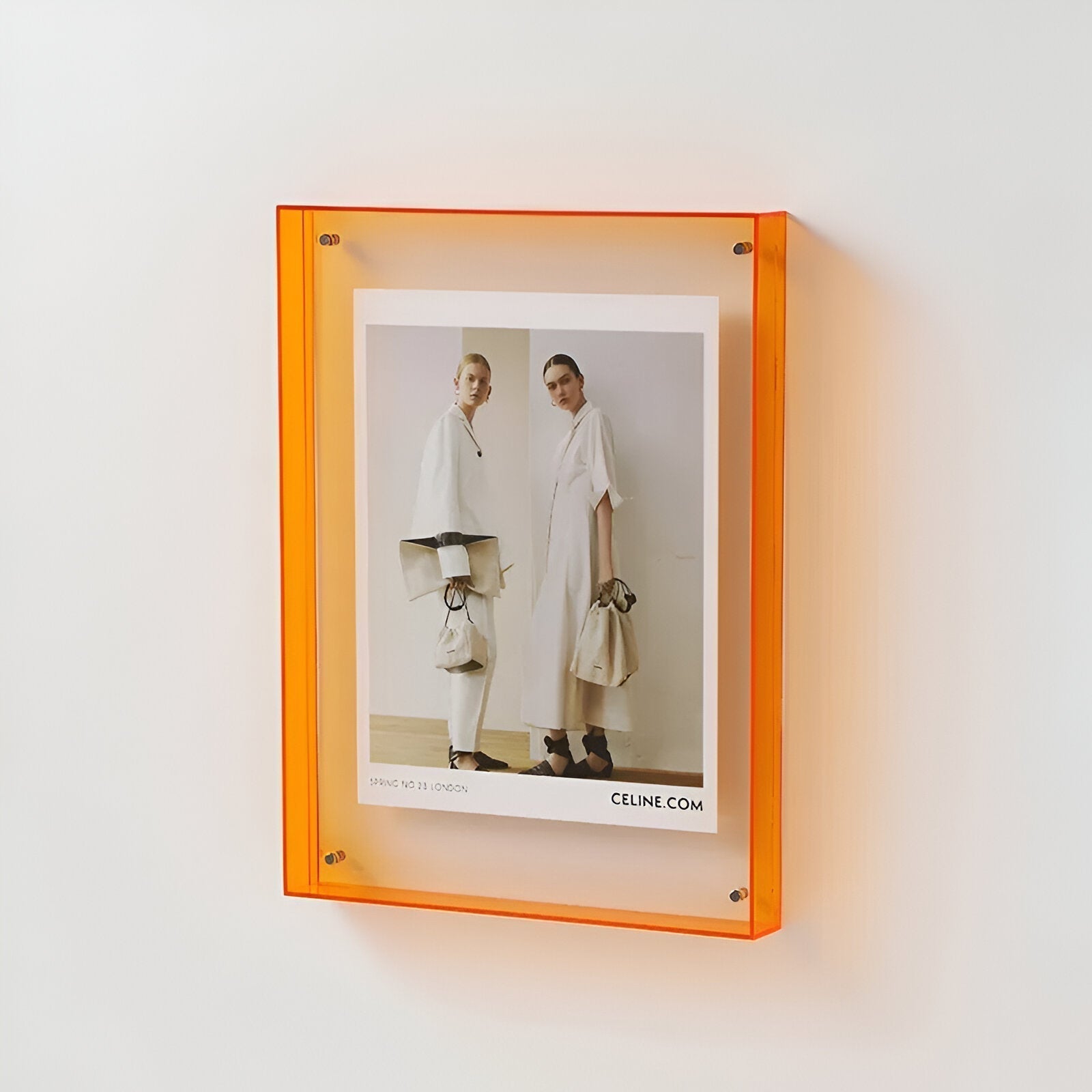 Cadre photo transparent acrylique sur pied ou mural format A4 A5 design minimaliste moderne décoration bureau | Koossa