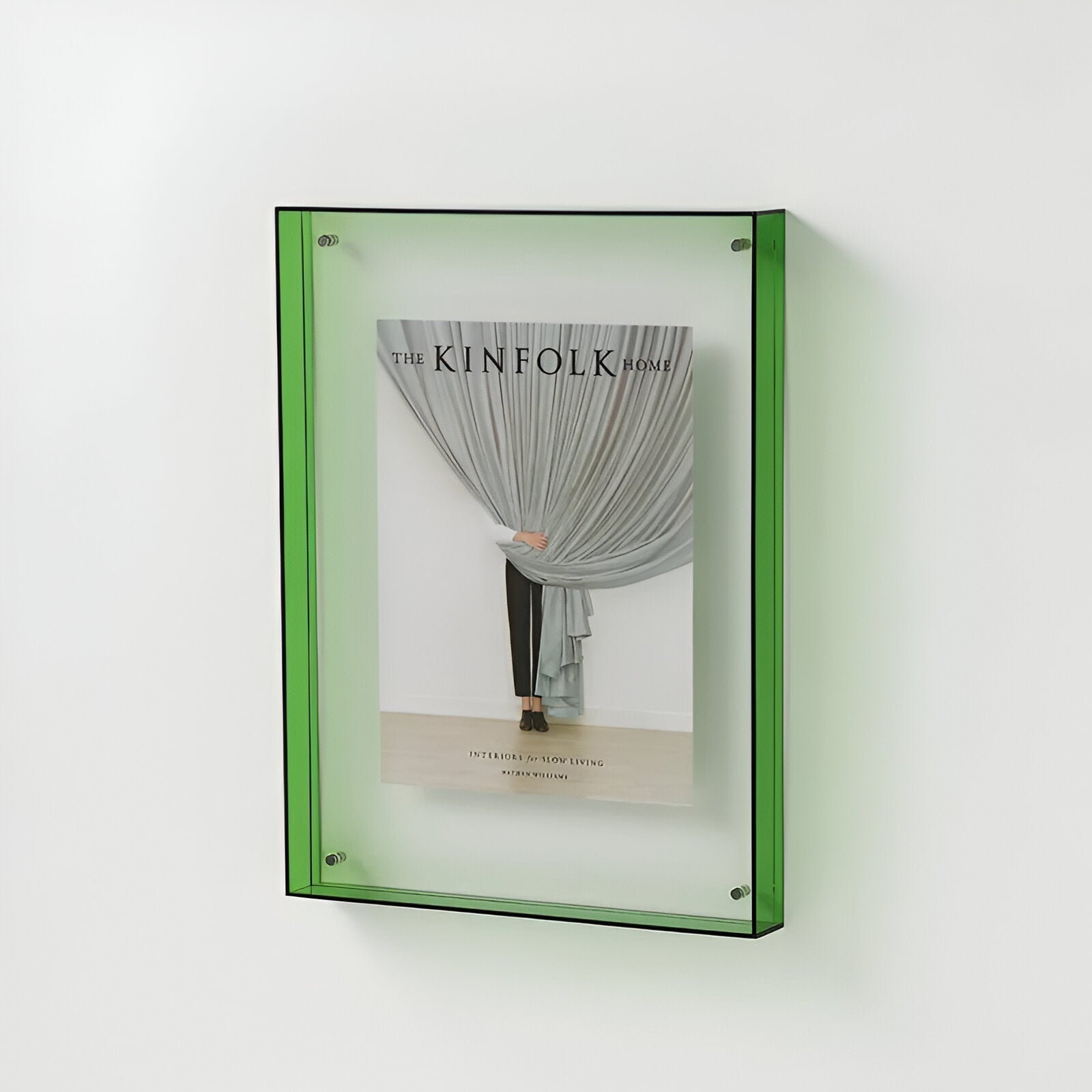 Cadre photo transparent acrylique sur pied ou mural format A4 A5 design minimaliste moderne décoration bureau | Koossa