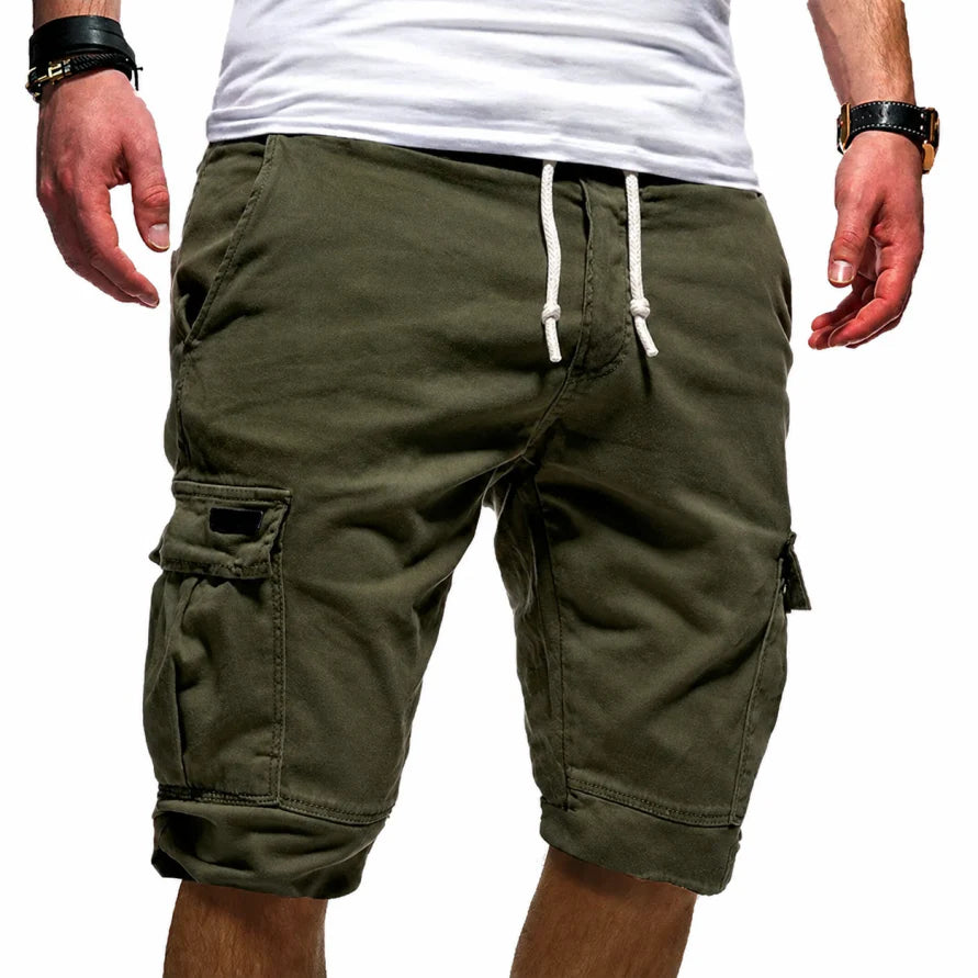 Men's Multi-Pocket Cargo Shorts in Versatile Neutral Tones for Summer Walking and Weekend Leisure | Koossa