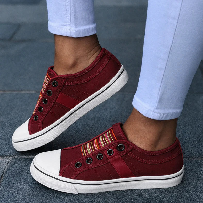 Women's Leather Slip-On Trainers in Classic Tones for Everyday Comfort and Effortless Style | Koossa
