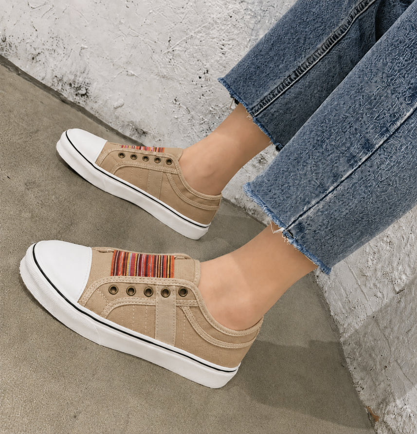 Women's Leather Slip-On Trainers in Classic Tones for Everyday Comfort and Effortless Style | Koossa