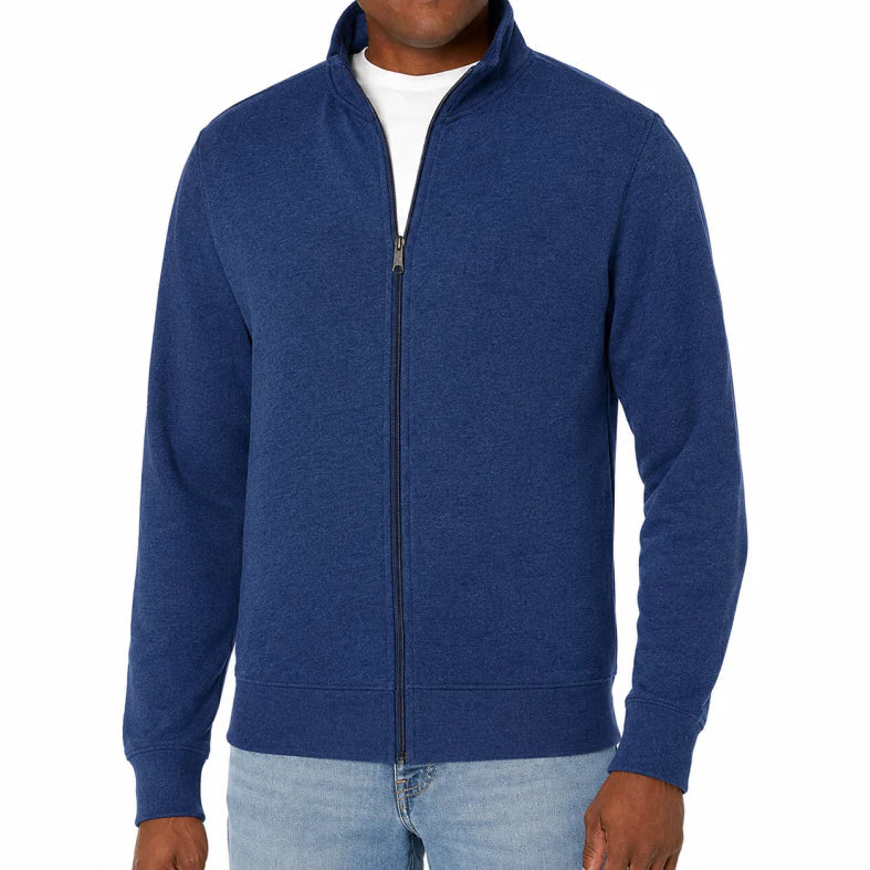 Men's Full-Zip Track Sweatshirt in Eight Colours with Standing Collar and Side Pockets for Casual Layering and Weekend Wear | Koossa