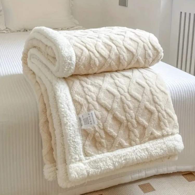 Couverture lestée sherpa 150 × 200 cm gris douceur chaleur apaisante confort optimal détente sommeil réparateur | Koossa