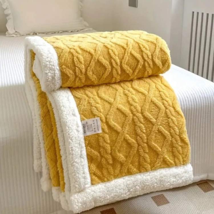 Couverture lestée sherpa 150 × 200 cm gris douceur chaleur apaisante confort optimal détente sommeil réparateur | Koossa