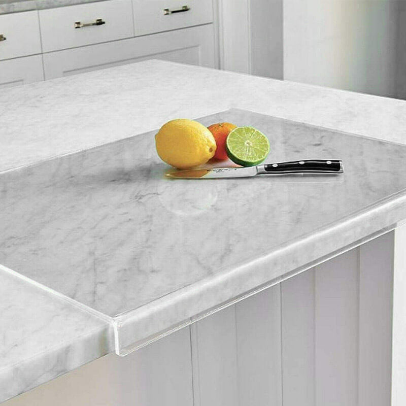 Clear Acrylic Cutting Board Countertop Protector, Heat & Scratch Resistant Kitchen Counter Saver for Food Prep, Dishwasher Safe | Lonoma