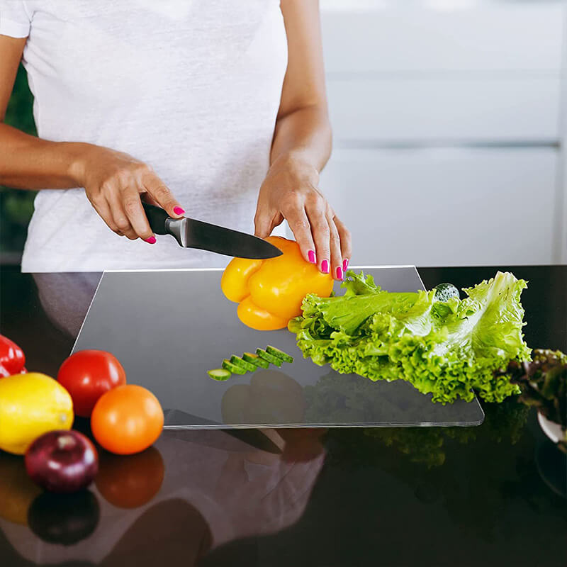 Clear Acrylic Cutting Board Countertop Protector, Heat & Scratch Resistant Kitchen Counter Saver for Food Prep, Dishwasher Safe | Lonoma