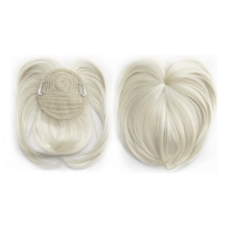 Human Hair Crown Topper Clip-In Hairpiece for Women, Thinning Crown Coverage, Natural Color Hair Toppers for Hair Loss and Volume | Lonoma