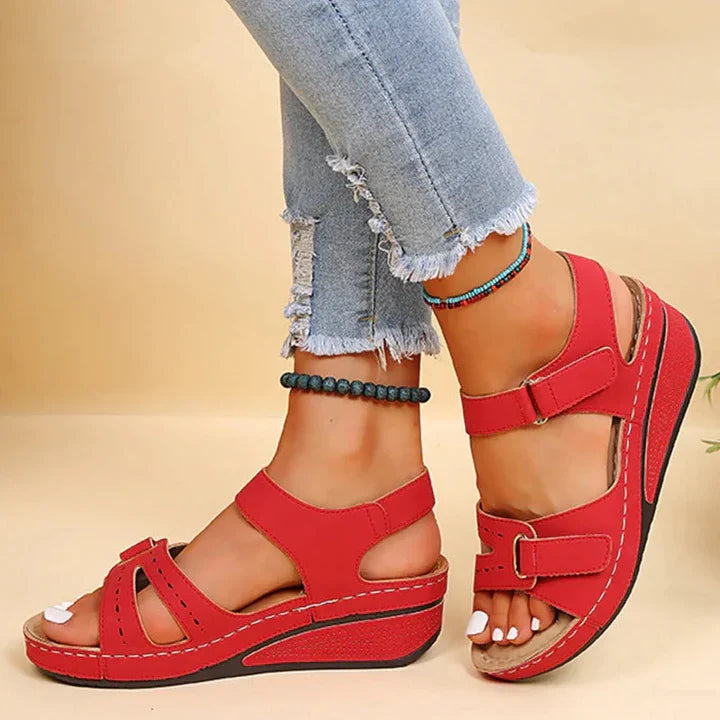 Women's Wedge Sandals with Adjustable Straps — Comfortable Warm-Weather Footwear for Everyday Elegance | Koossa