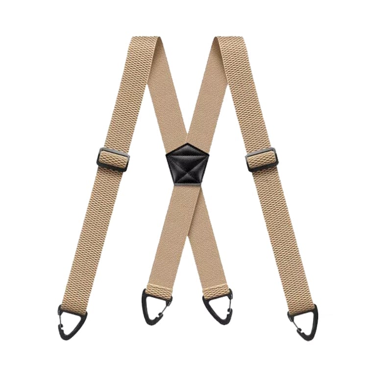X-Back Suspenders with 4 Clips, Adjustable Elastic Belt Alternative, Non-Slip Grip for Work, Weddings and Everyday Wear | Lonoma