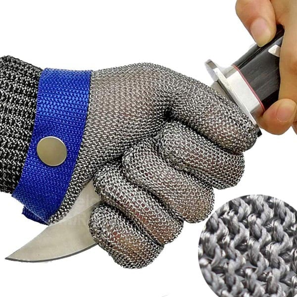 Cut Resistant Stainless Steel Mesh Glove, Food Safe Kitchen Safety Glove for Oyster Shucking, Fish Filleting & Meat Slicing | Lonoma