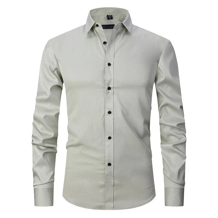 Men's Button-Down Long-Sleeved Shirt — Slim-Fit Smart-Casual Shirt for Office & Weekend Wear | Koossa