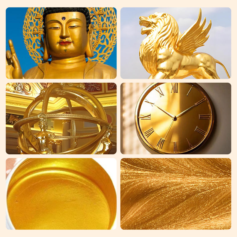 Water-Based Metallic Craft Paint with Brush Gold Silver Finish for Furniture Wood Metal DIY Projects Art Decoration | Lonoma