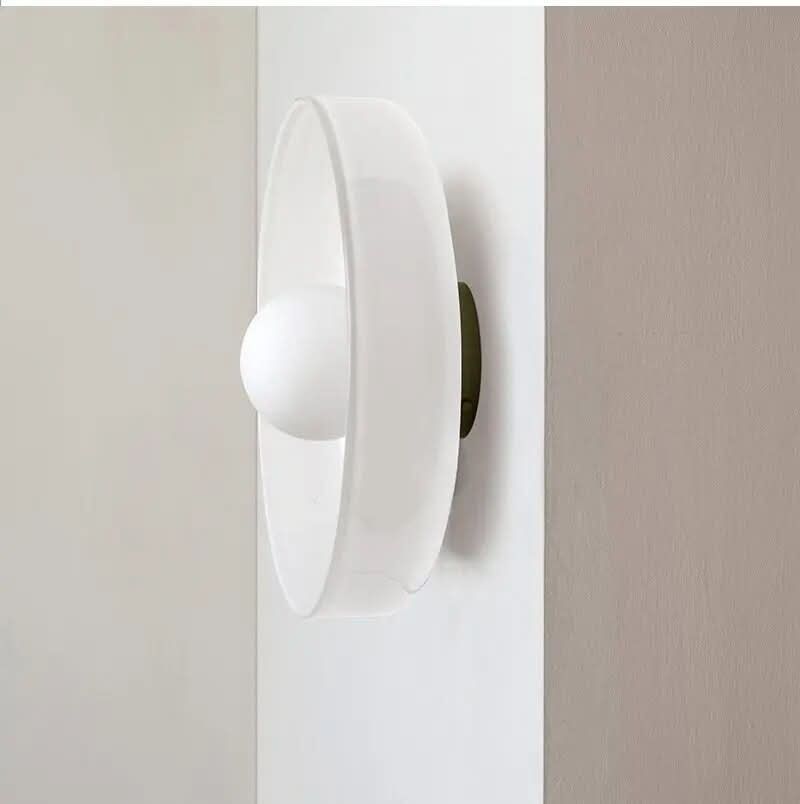 Glass Ceiling Light Fixture 10 in – Nordic Style Flush Mount Lamp for Bedroom, Kitchen, Hallway & Living Room, LED Compatible | Lonoma