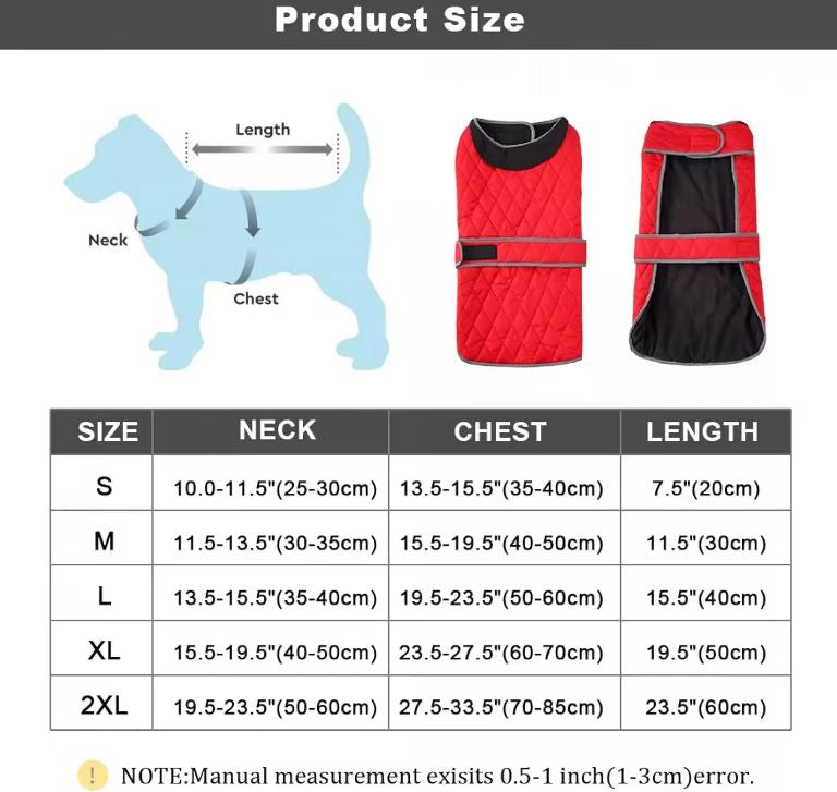 Dachshund Winter Coat Water-Resistant Windproof 3-Layer Fleece Lined Reflective Quilted Dog Jacket S–XL Sausage Dog | Koossa