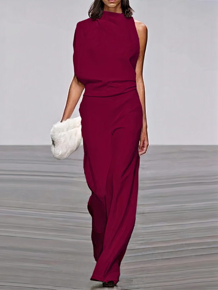 Women's Wide Leg Jumpsuit — Elegant Statement Piece for Wedding Guests & Special Occasions | Koossa