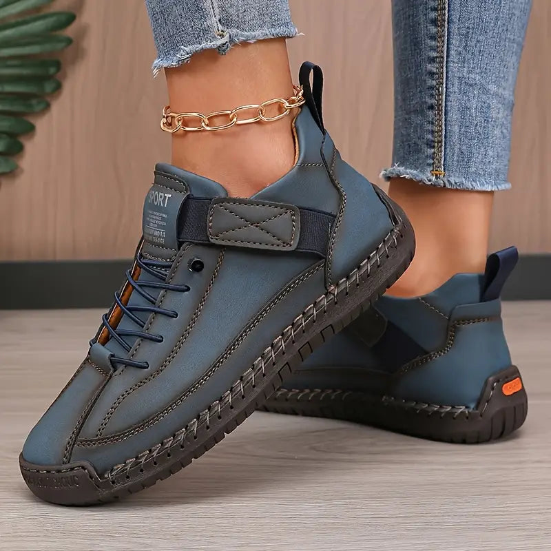 Women's Cushioned Trainer with Adjustable Hook Loop Strap in Multiple Colours | Breathable Lightweight Everyday Walking Shoe for Comfort and Support | Koossa