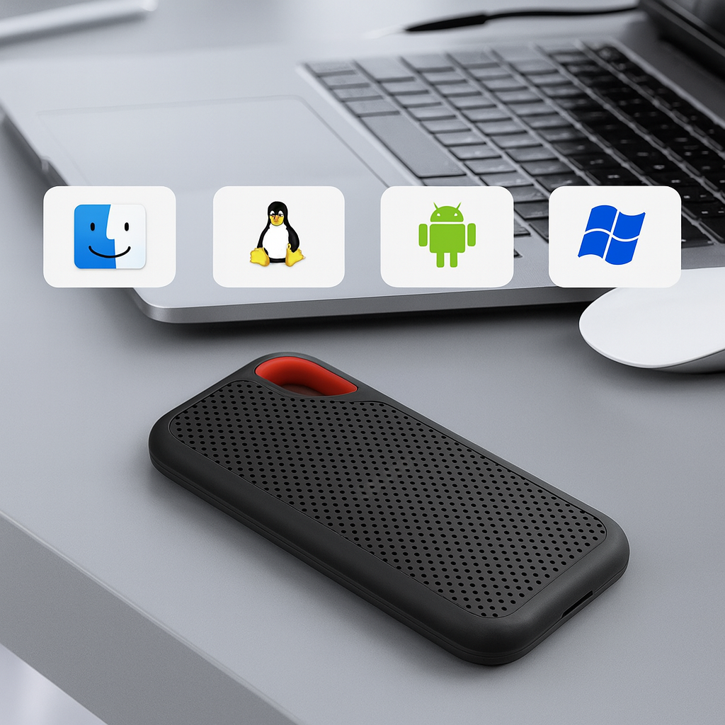 Disque SSD externe 2 To ultra-rapide portable pour ordinateur portable tablette smartphone et stockage nomade | Koossa