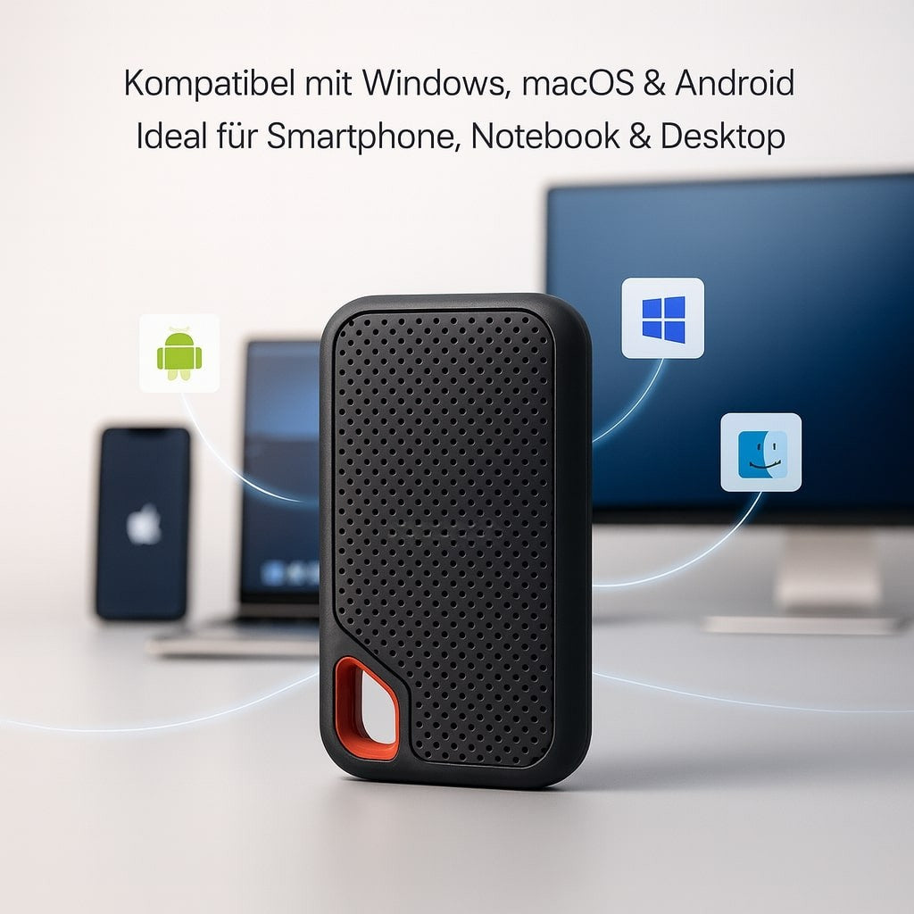 Disque SSD externe 2 To ultra-rapide portable pour ordinateur portable tablette smartphone et stockage nomade | Koossa