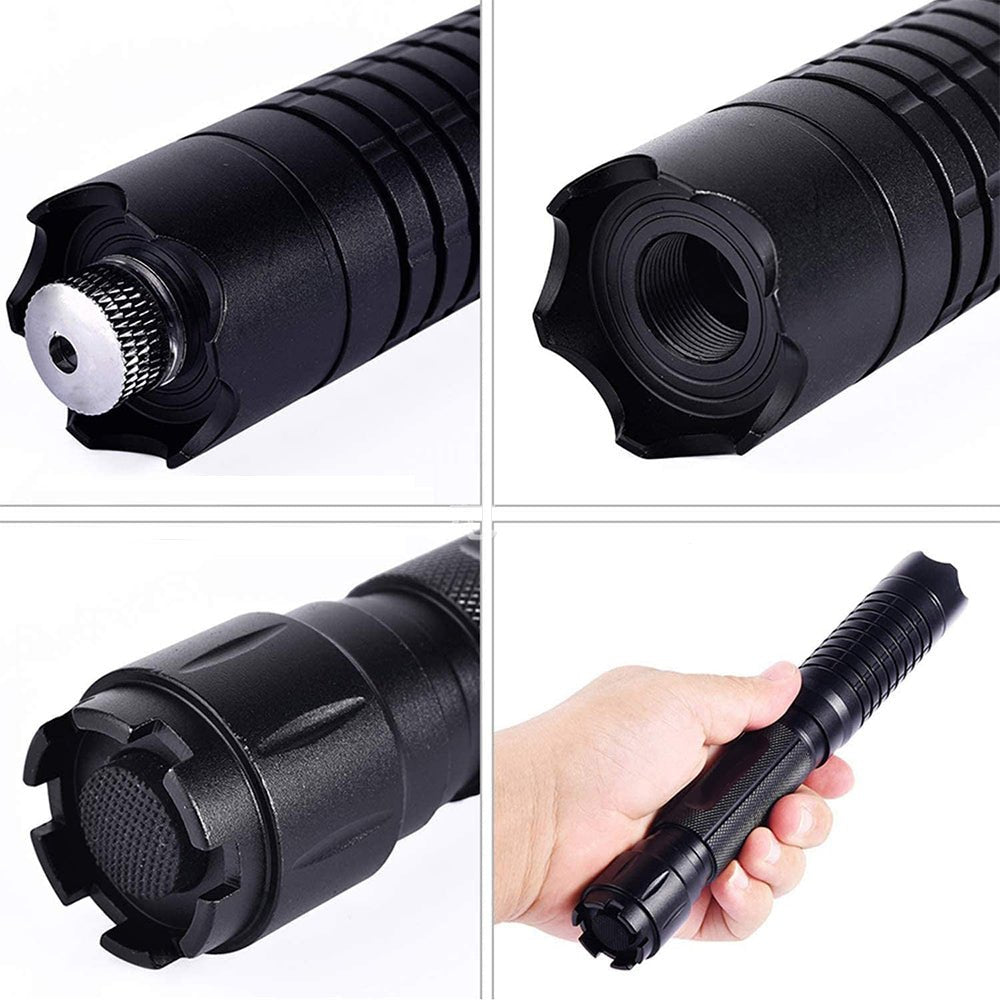 Blue Laser Pointer 450nm Rechargeable Aluminum Handheld Laser Flashlight, Adjustable Focus for Camping, Hiking & Outdoor Use | Lonoma