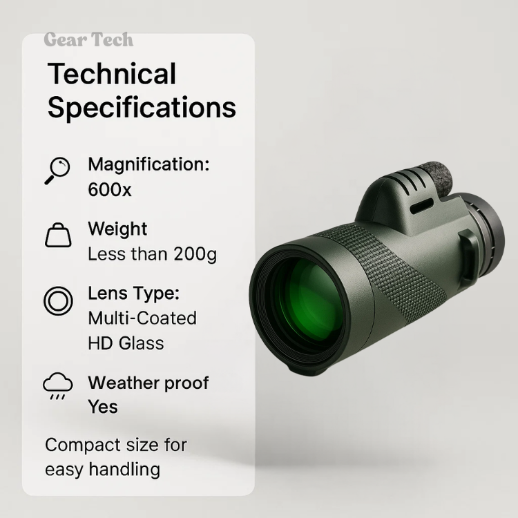 Monoculaire Compact Ultra-Puissant HD pour Randonnée Observation Oiseaux Faune Nature Événements Sportifs | Koossa