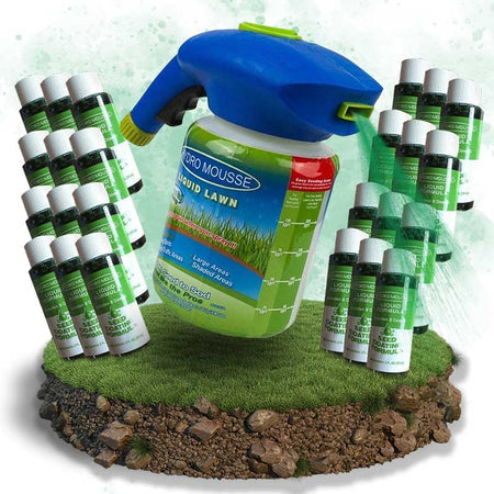 Spray-On Grass Seed Hydroseeding Kit for Bare Spots & Dog Patches – Garden Hose Attachment Lawn Repair, Patchy Yard Reseeding | Lonoma