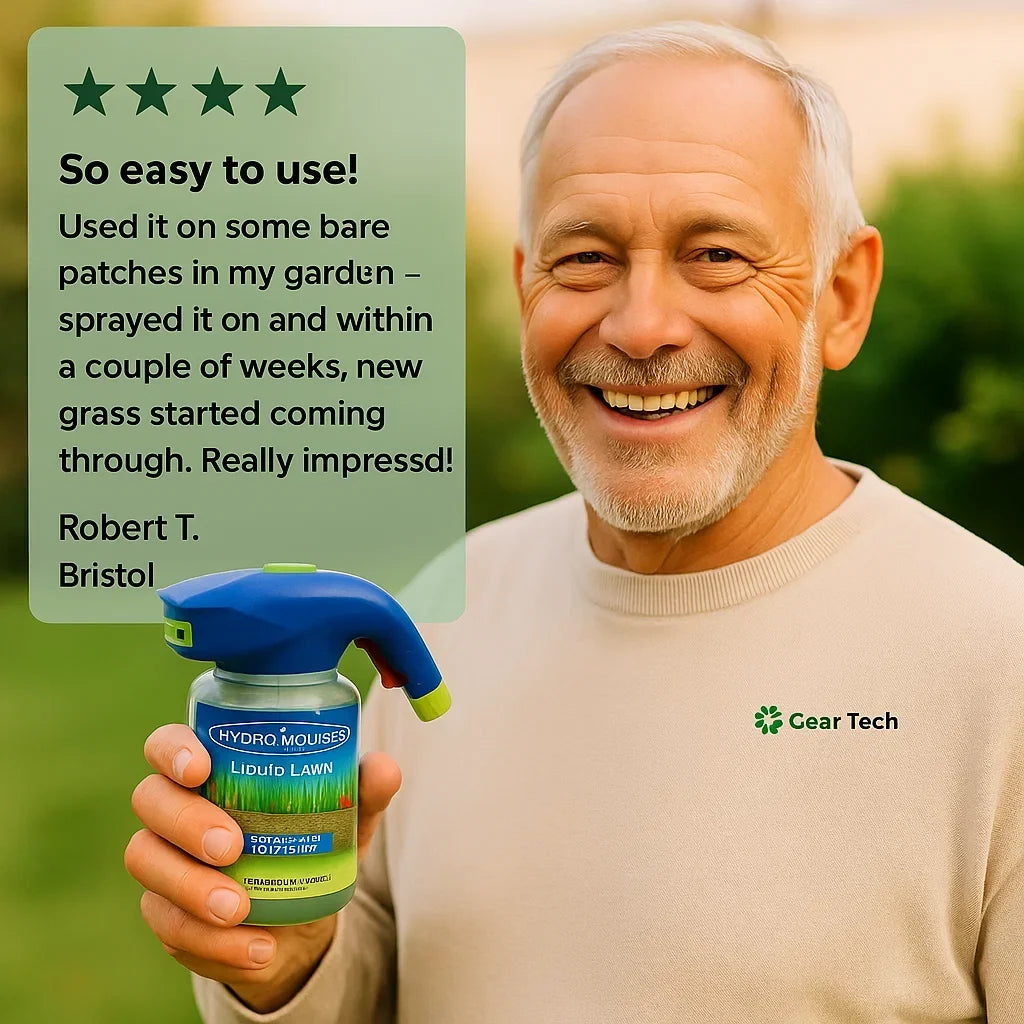 Spray-On Grass Seed Hydroseeding Kit for Bare Spots & Dog Patches – Garden Hose Attachment Lawn Repair, Patchy Yard Reseeding | Lonoma