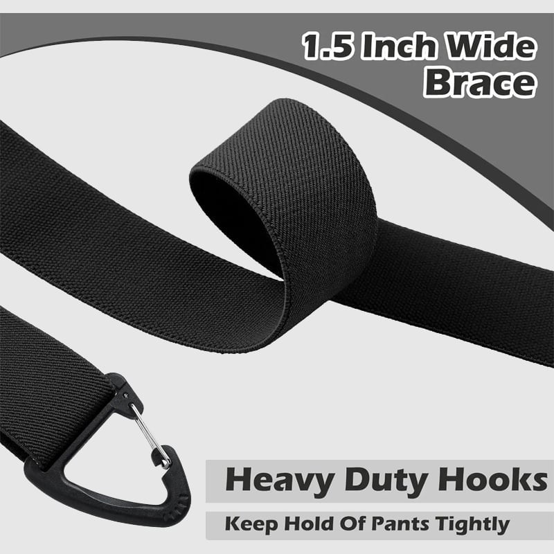 X-Back Suspenders with 4 Clips, Adjustable Elastic Belt Alternative, Non-Slip Grip for Work, Weddings and Everyday Wear | Lonoma