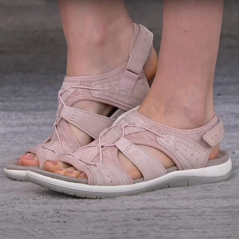 Women's Open-Toe Adjustable Strap Sandals — Comfortable Everyday Sandals with Contoured Footbed & Arch Support | Koossa
