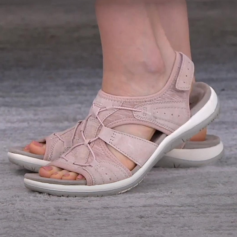 Women's Open-Toe Adjustable Strap Sandals — Comfortable Everyday Sandals with Contoured Footbed & Arch Support | Koossa
