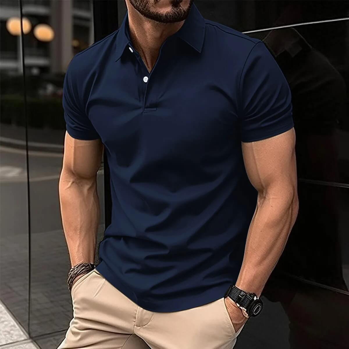 Men's Classic Polo Shirt — Smart Casual Short Sleeve Top for Golf, Work & Weekend Wear | Koossa