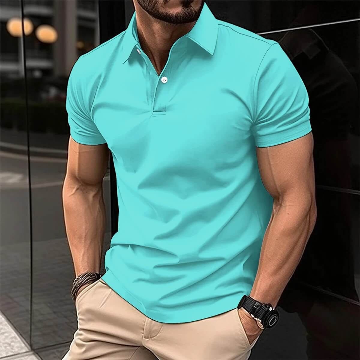 Men's Classic Polo Shirt — Smart Casual Short Sleeve Top for Golf, Work & Weekend Wear | Koossa