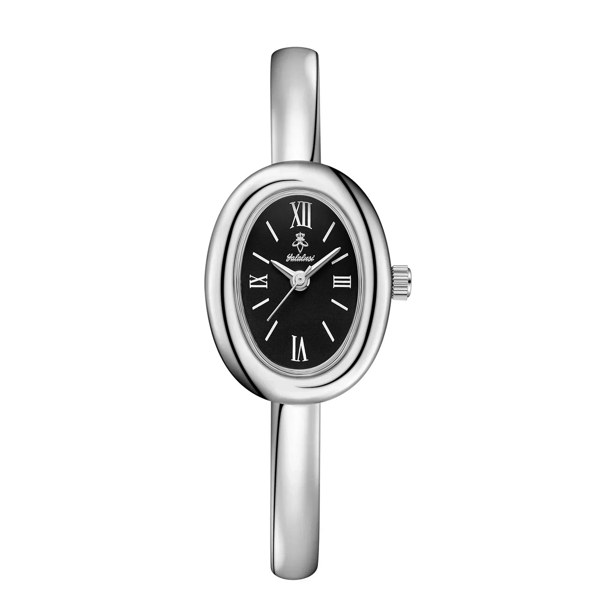 Women's Oval Face Bangle Watch, Quartz Analog Stainless Steel Wristwatch, Gold or Silver Bracelet Watch for Dress, Office and Casual Wear | Lonoma