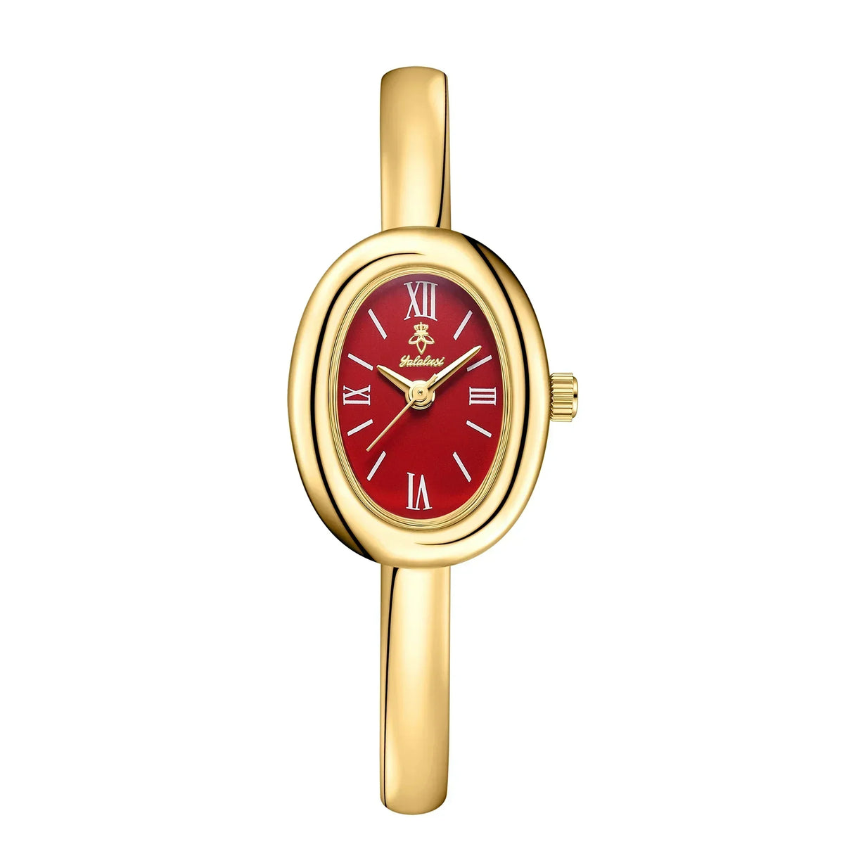 Women's Oval Face Bangle Watch, Quartz Analog Stainless Steel Wristwatch, Gold or Silver Bracelet Watch for Dress, Office and Casual Wear | Lonoma