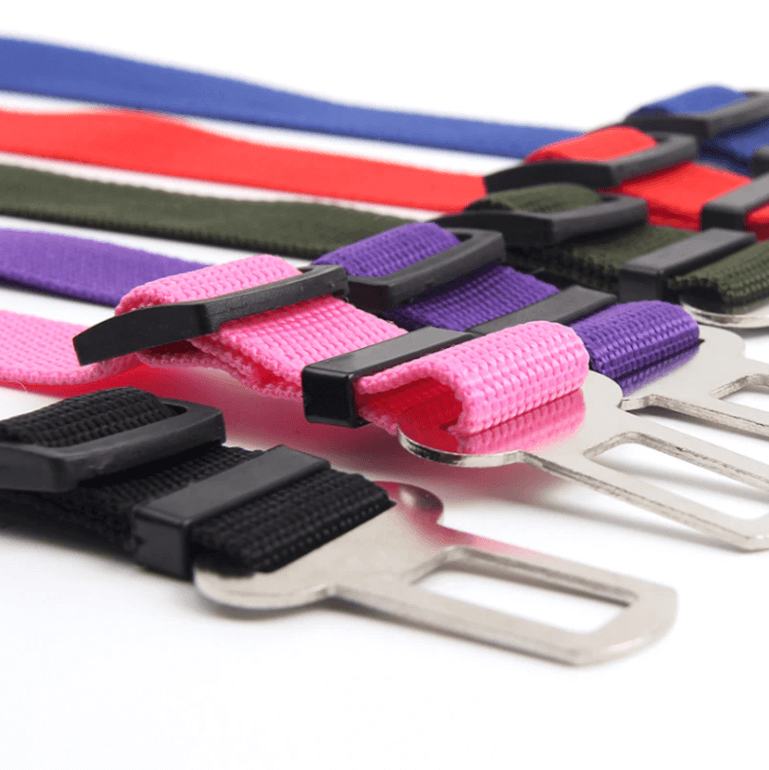 Dog Car Seatbelt Adjustable Nylon 2-in-1 Lead Clip Safety Harness Restraint Travel Strap Universal Fit Vehicle | Koossa