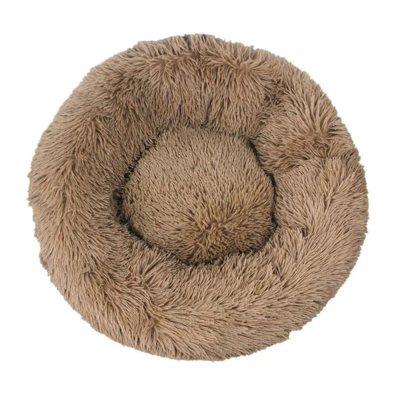 Dog Donut Bed Plush Self-Warming Raised Rim S–3XL 40–100cm Joint Support Calming Cat Dog Round Nest Bed Washable | Koossa