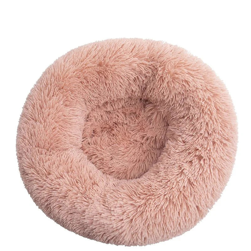 Dog Donut Bed Plush Self-Warming Raised Rim S–3XL 40–100cm Joint Support Calming Cat Dog Round Nest Bed Washable | Koossa