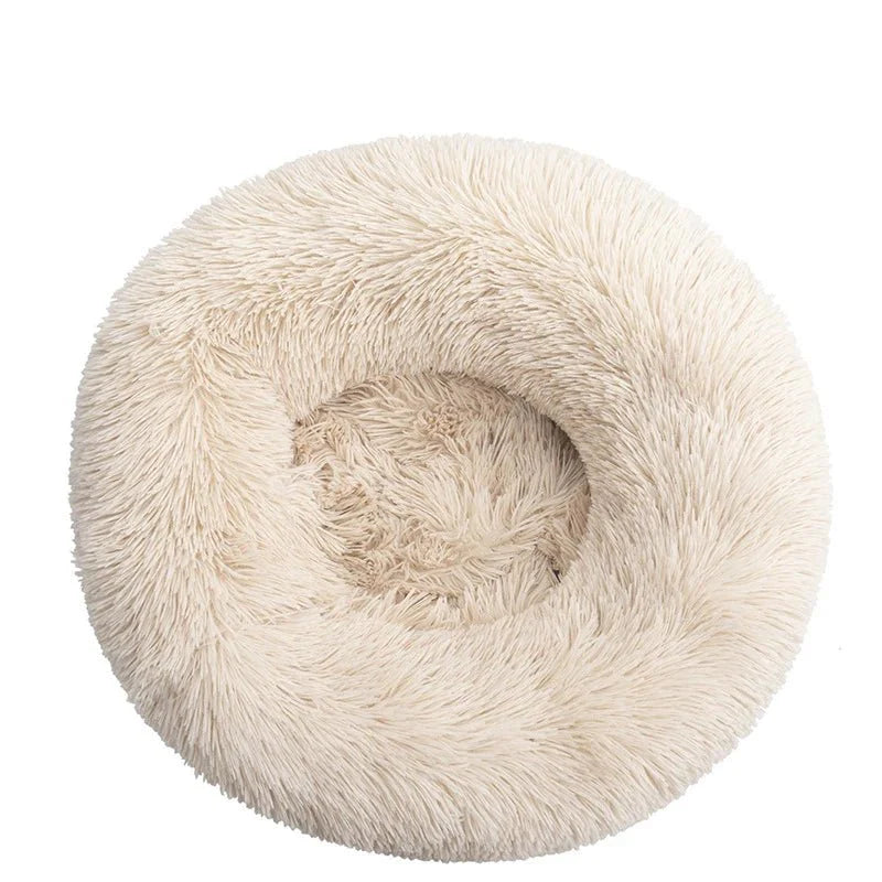 Dog Donut Bed Plush Self-Warming Raised Rim S–3XL 40–100cm Joint Support Calming Cat Dog Round Nest Bed Washable | Koossa