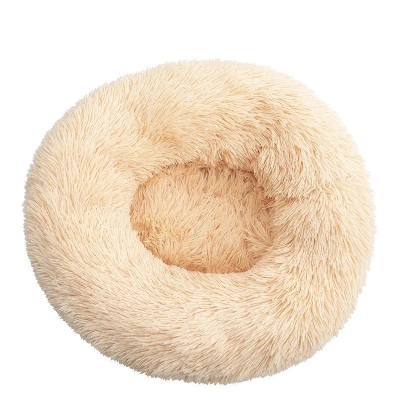 Dog Donut Bed Plush Self-Warming Raised Rim S–3XL 40–100cm Joint Support Calming Cat Dog Round Nest Bed Washable | Koossa
