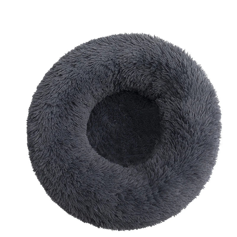 Dog Donut Bed Plush Self-Warming Raised Rim S–3XL 40–100cm Joint Support Calming Cat Dog Round Nest Bed Washable | Koossa