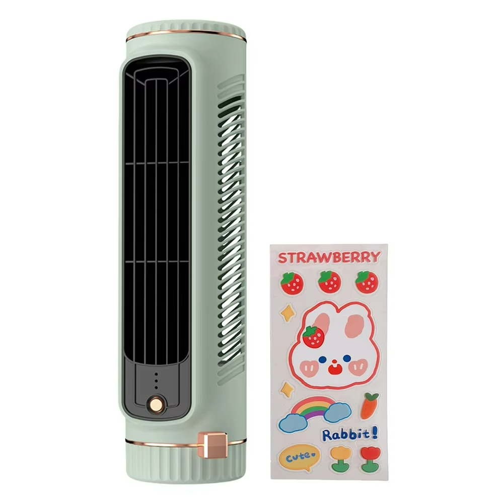 Ventilateur sans Pale 360° Refroidissement Silencieux Design Sécurisé Blanc Vert Bureau Maison Économe | Koossa