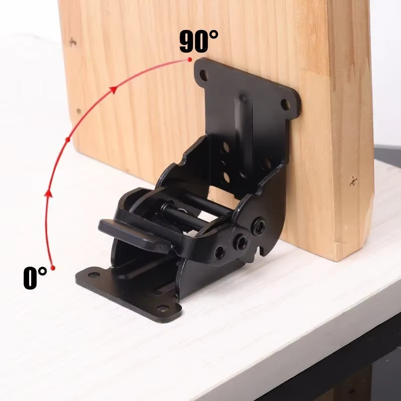 Heavy-Duty Folding Table Bracket Set, Self-Locking Steel Shelf Support for Workbench, RV Table, Drop-Leaf Desk, Murphy Bed | Lonoma