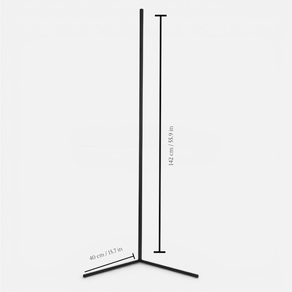 Dimmable LED Corner Floor Lamp, 56 in Tall, 3 Color Temperatures, Black or White – Modern Standing Light for Living Room, Bedroom & Office | Lonoma