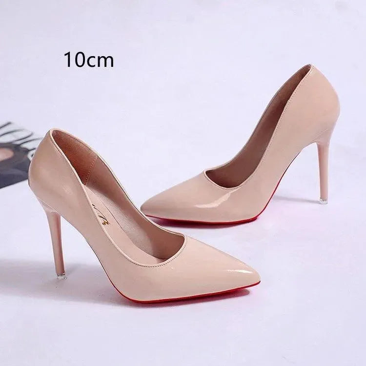 Women's Stiletto Court Shoes with Low Vamp & High Heel — Elegant Pointed Pumps for Office & Evening Wear | Koossa