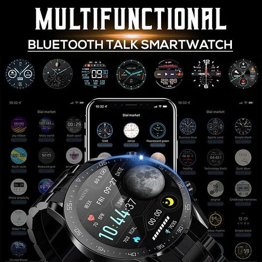 Glucose Tracking Smartwatch with Heart Rate Monitor, Blood Pressure Sensor & Bluetooth Calling for Fitness & Health Management | Lonoma