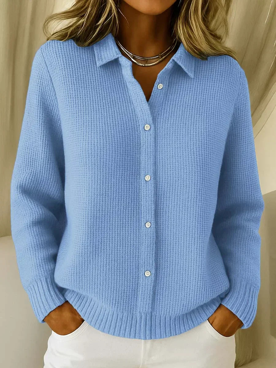 Women's Longline Button-Front Cardigan in Soft Cotton Knit for Casual Everyday Elegance | Koossa