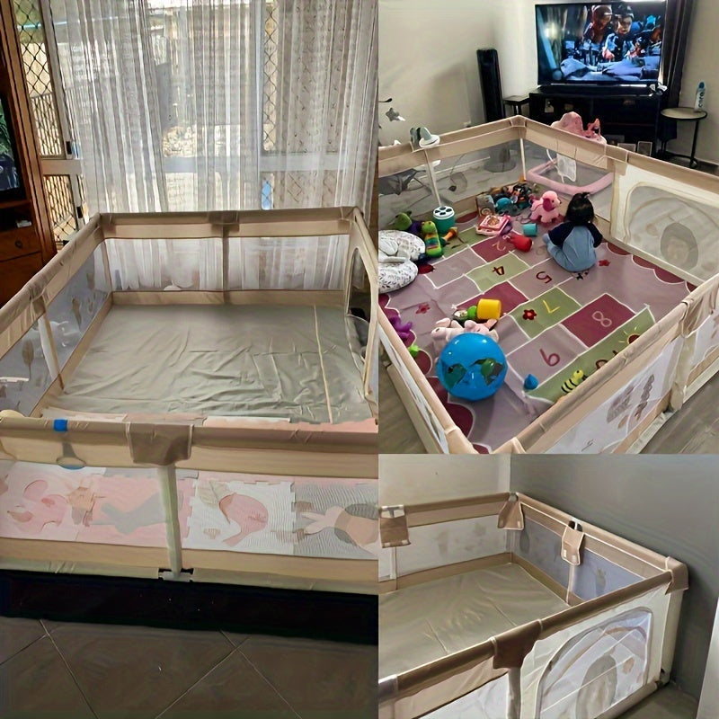 Parc de Jeu Pliable à Motifs Animaux et Parois Souples pour Bébé Tout-Petit Sécurité Confort Intérieur | Koossa