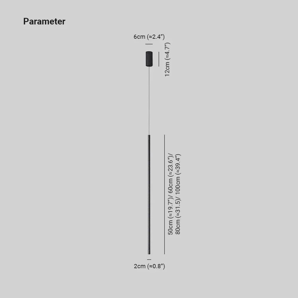 Hanging Linear Metal Fixture for Bedside Black Adjustable Drop Light Modern Sleek Design LED Warm Neutral Cool White Nightstand Accent | Lonoma