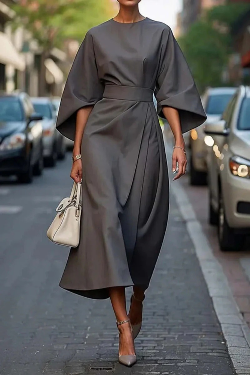Women's Vintage-Inspired Midi Dress — Elegant Dress for Special Occasions, Parties & Everyday Wear | Koossa