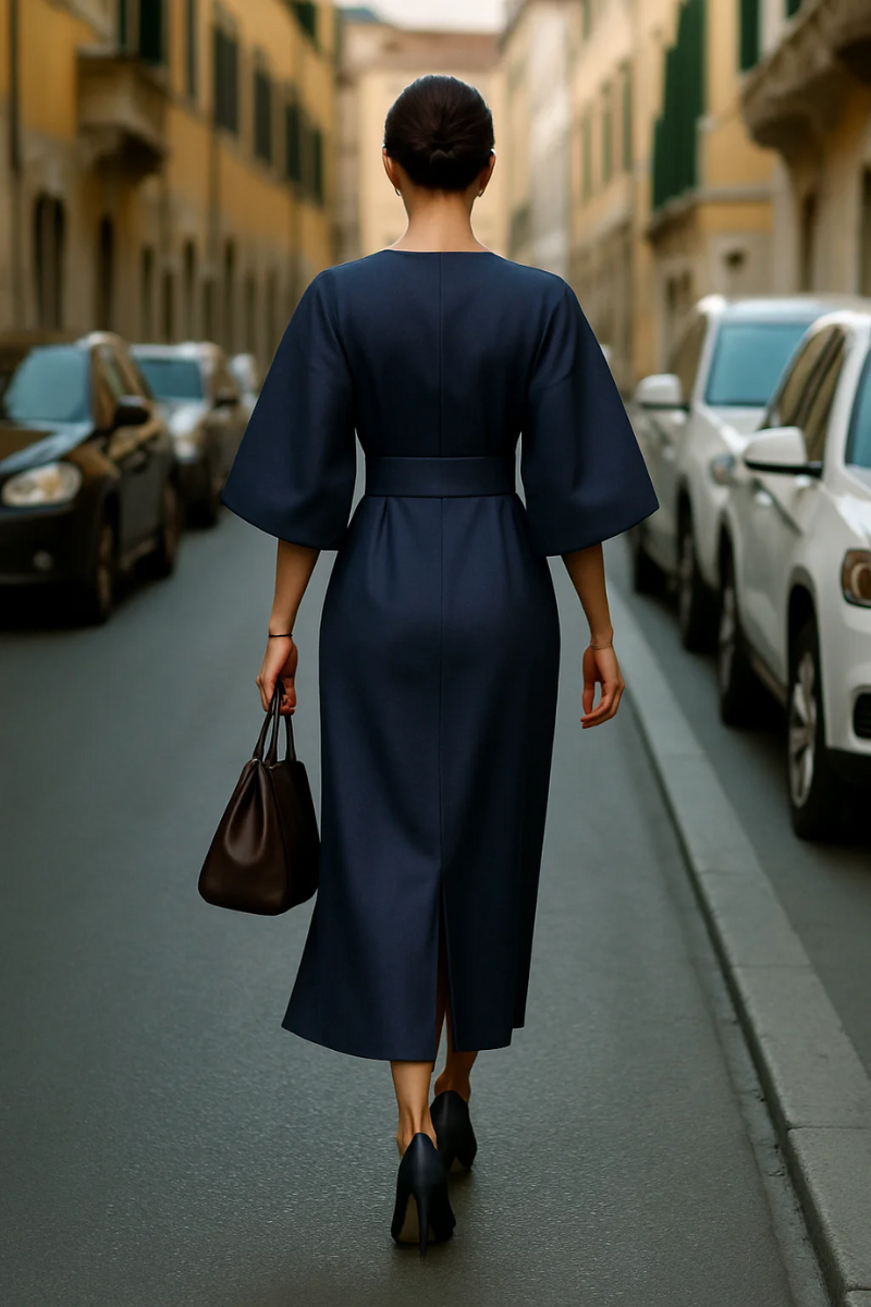 Women's Vintage-Inspired Midi Dress — Elegant Dress for Special Occasions, Parties & Everyday Wear | Koossa